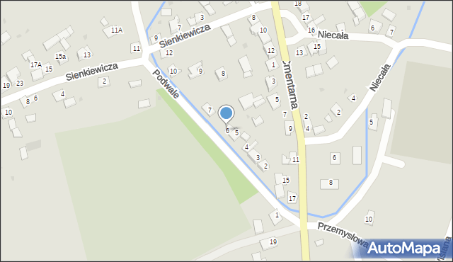 Nowe Brzesko, Podwale, 6, mapa Nowe Brzesko