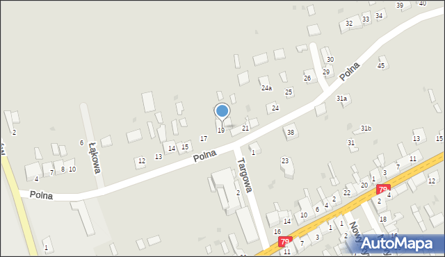 Nowe Brzesko, Polna, 20, mapa Nowe Brzesko
