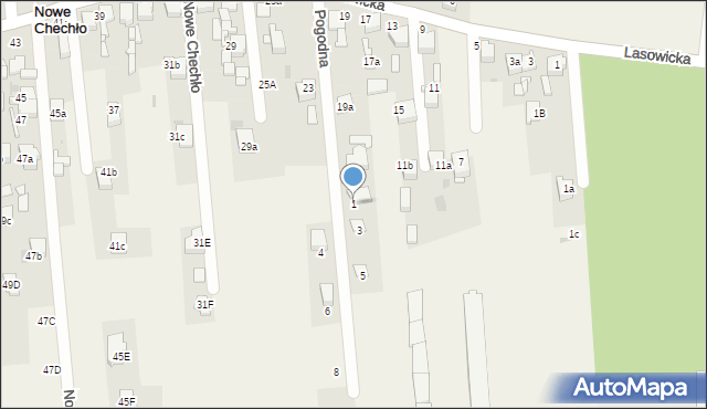 Nowe Chechło, Pogodna, 1, mapa Nowe Chechło