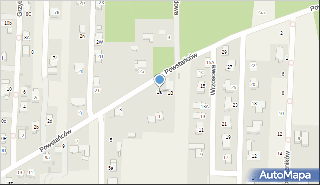 Nowe Chechło, Powstańców, 1a, mapa Nowe Chechło