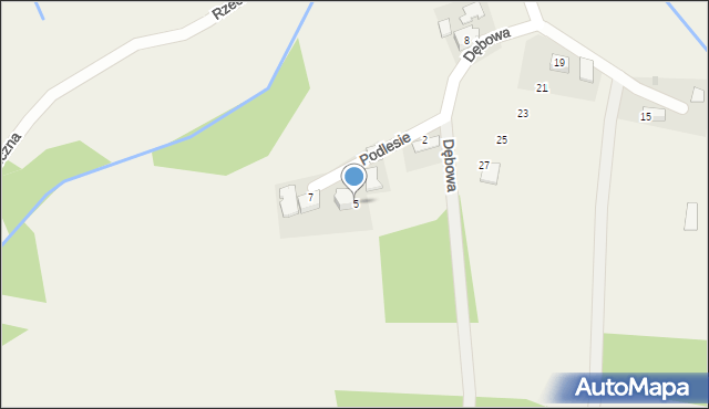 Nowe Dwory, Podlesie, 5, mapa Nowe Dwory