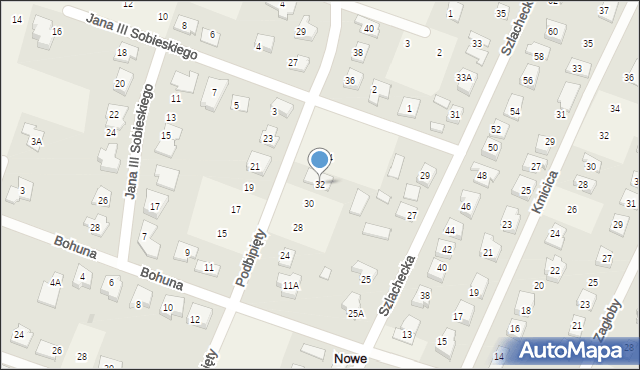 Nowe Gulczewo, Podbipięty Longinusa, 32, mapa Nowe Gulczewo