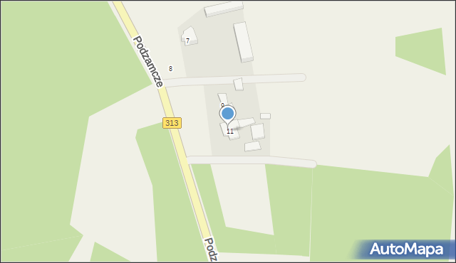 Nowe Kramsko, Podzamcze, 17, mapa Nowe Kramsko