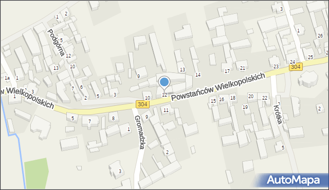 Nowe Kramsko, Powstańców Wielkopolskich, 12, mapa Nowe Kramsko