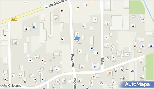 Nowe Lipiny, Pogodna, 3a, mapa Nowe Lipiny