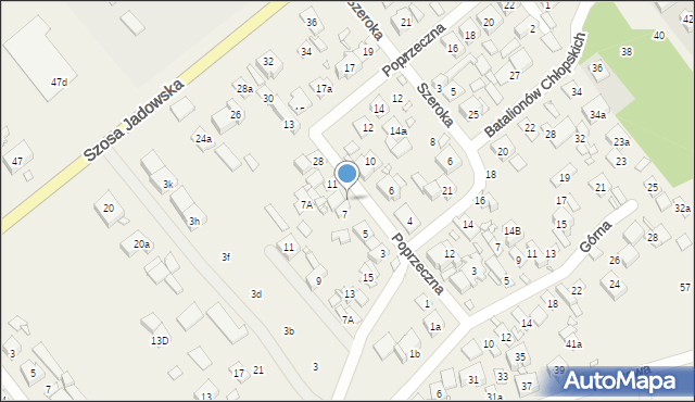 Nowe Lipiny, Poprzeczna, 7b, mapa Nowe Lipiny