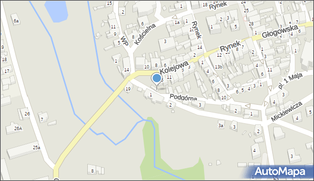 Nowe Miasteczko, Podgórna, 4, mapa Nowe Miasteczko