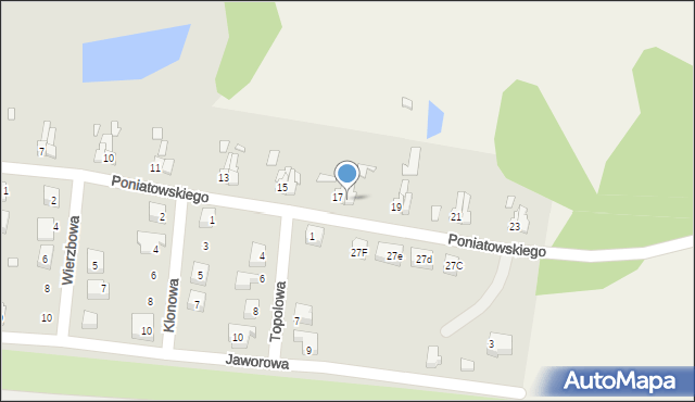 Nowe Miasteczko, Poniatowskiego, 18, mapa Nowe Miasteczko