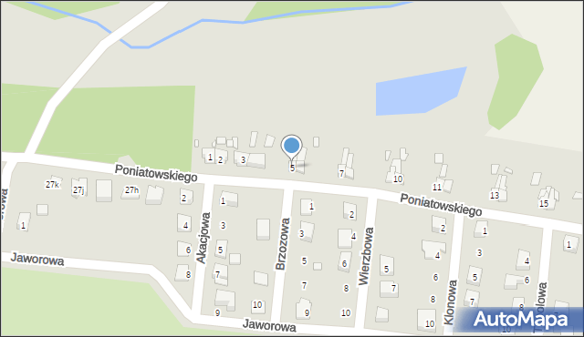 Nowe Miasteczko, Poniatowskiego, 5, mapa Nowe Miasteczko