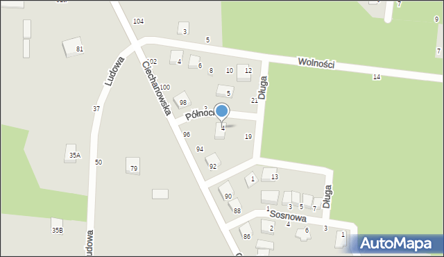 Nowe Miasto, Północna, 4, mapa Nowe Miasto