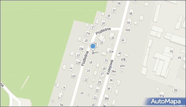 Nowe Miasto Lubawskie, Podleśna, 18, mapa Nowe Miasto Lubawskie