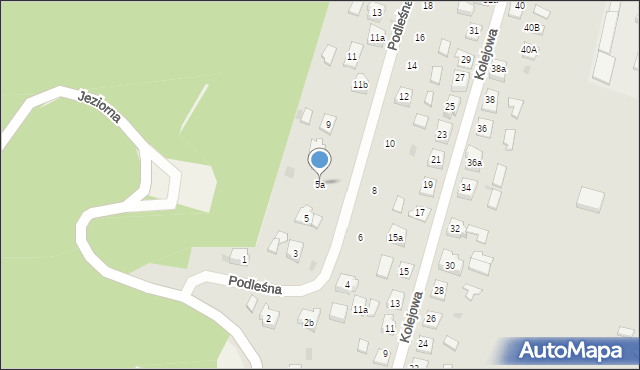 Nowe Miasto Lubawskie, Podleśna, 5a, mapa Nowe Miasto Lubawskie