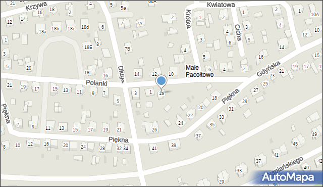 Nowe Miasto Lubawskie, Polanki, 1a, mapa Nowe Miasto Lubawskie