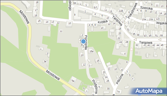 Nowe Miasto nad Pilicą, Podgórna, 8, mapa Nowe Miasto nad Pilicą