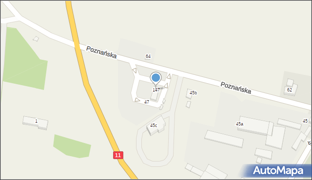 Nowe Miasto nad Wartą, Poznańska, 147, mapa Nowe Miasto nad Wartą