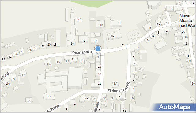 Nowe Miasto nad Wartą, Poznańska, 9, mapa Nowe Miasto nad Wartą