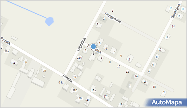 Nowe Oborzyska, Pogodna, 4, mapa Nowe Oborzyska