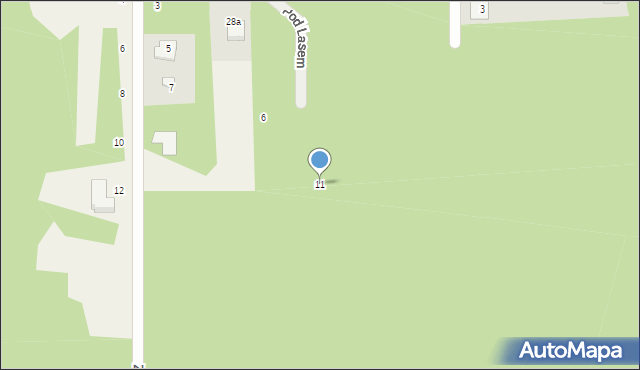 Nowe Racibory, Pod Lasem, 11, mapa Nowe Racibory