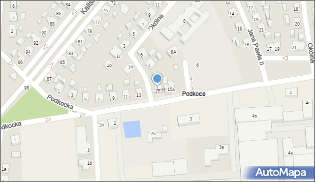 Nowe Skalmierzyce, Podkocka, 15, mapa Nowe Skalmierzyce