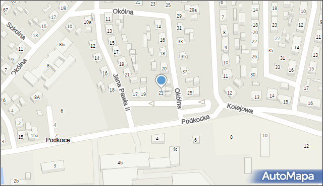 Nowe Skalmierzyce, Podkocka, 21, mapa Nowe Skalmierzyce