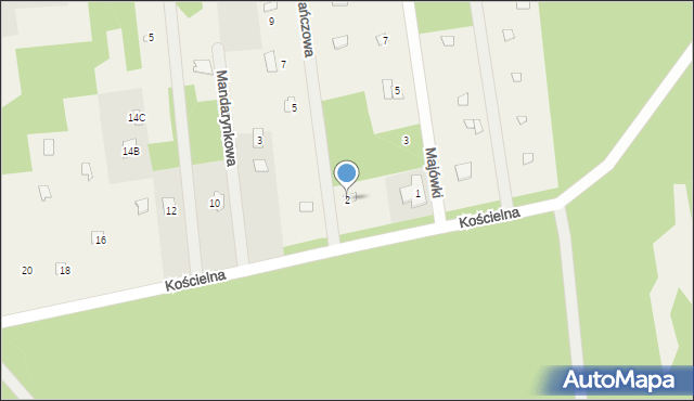 Nowe Załubice, Pomarańczowa, 2, mapa Nowe Załubice