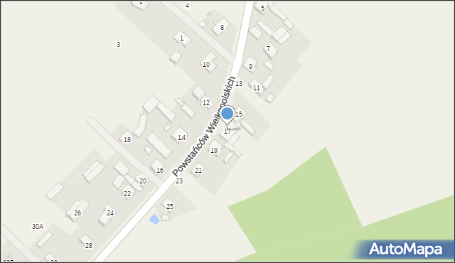 Nowinki, Powstańców Wielkopolskich, 17, mapa Nowinki