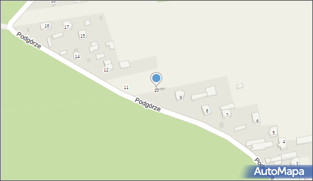Nowiny, Podgórze, 10, mapa Nowiny