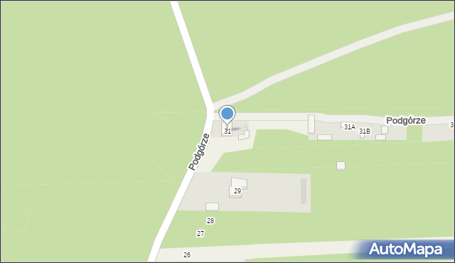 Nowiny, Podgórze, 31, mapa Nowiny