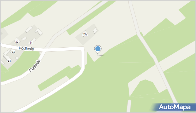 Nowiny, Podlesie, 45d, mapa Nowiny
