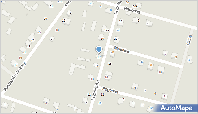 Nowogród, Podmiejska, 17, mapa Nowogród