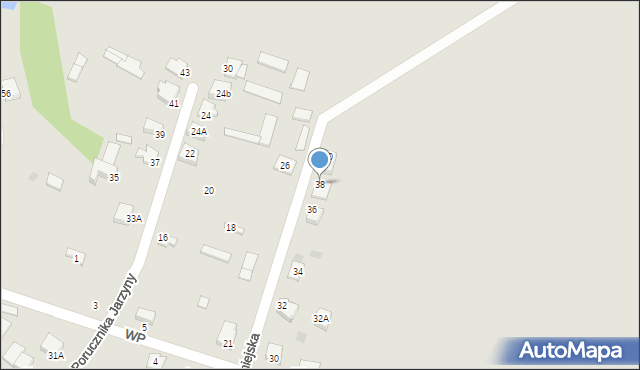 Nowogród, Podmiejska, 38, mapa Nowogród