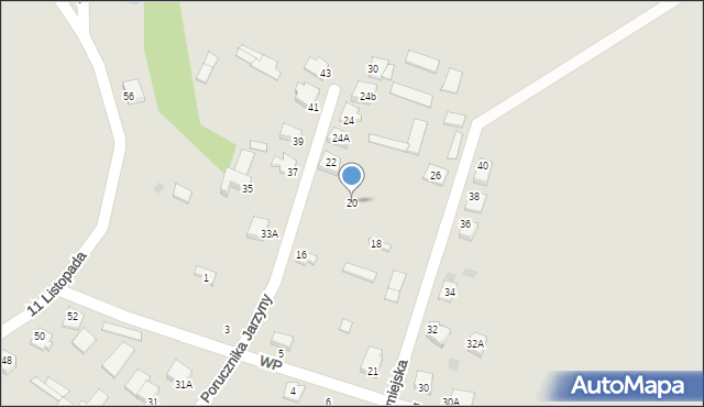 Nowogród, Porucznika Jarzyny, 20, mapa Nowogród