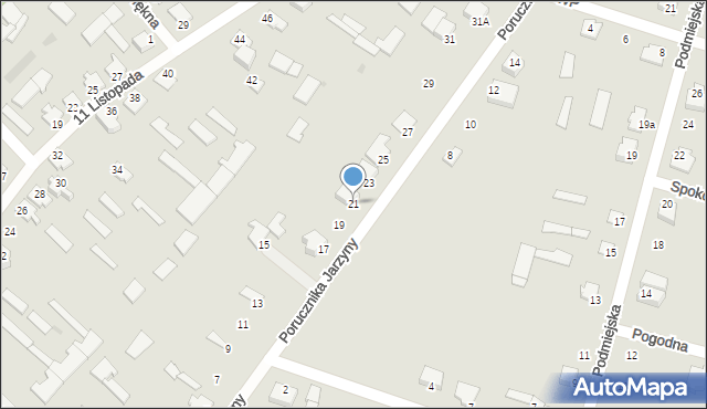 Nowogród, Porucznika Jarzyny, 21, mapa Nowogród