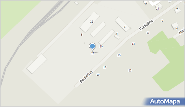 Nowogrodziec, Podleśna, 12, mapa Nowogrodziec