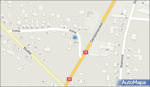 Nowy Korczyn, Polna, 5, mapa Nowy Korczyn