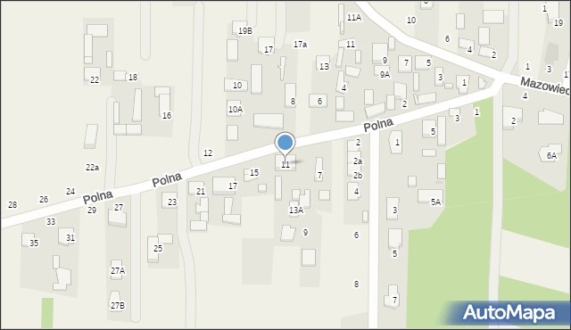 Nowy Kraszew, Polna, 11, mapa Nowy Kraszew