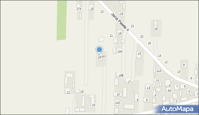 Nowy Kraszew, Polna, 14, mapa Nowy Kraszew