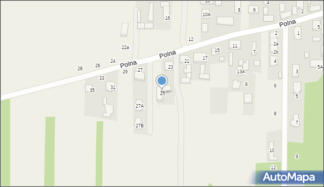 Nowy Kraszew, Polna, 25, mapa Nowy Kraszew