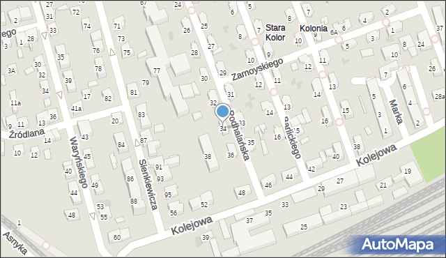 Nowy Sącz, Podhalańska, 34, mapa Nowego Sącza