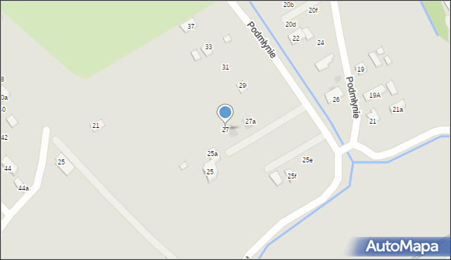 Nowy Sącz, Podmłynie, 27, mapa Nowego Sącza