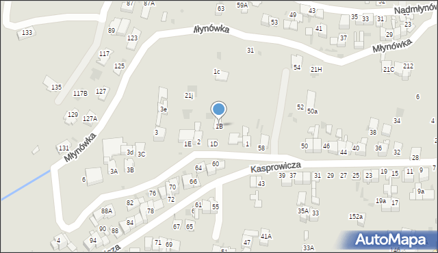 Nowy Targ, Pod Brzegiem, 1B, mapa Nowego Targu