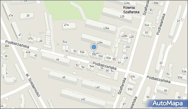 Nowy Targ, Podtatrzańska, 53c, mapa Nowego Targu