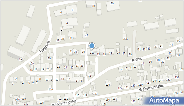 Nowy Targ, Polna, 11a, mapa Nowego Targu