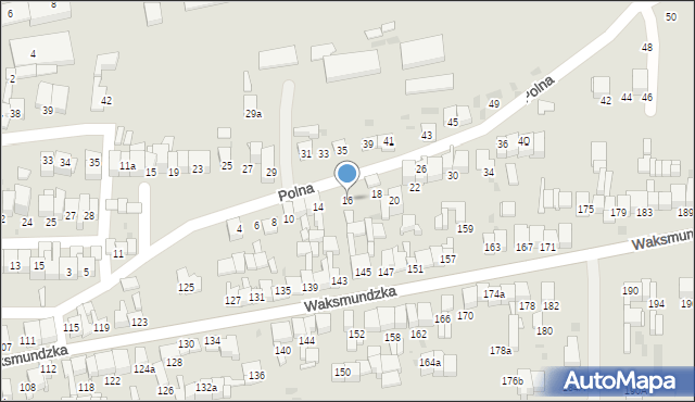 Nowy Targ, Polna, 16, mapa Nowego Targu