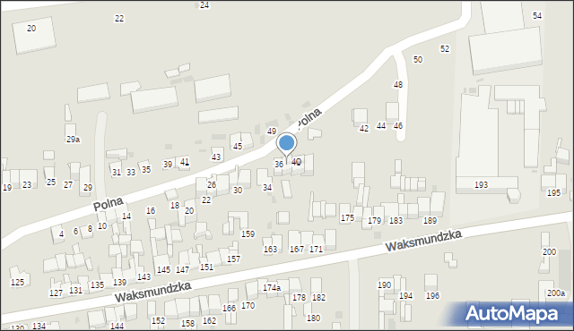 Nowy Targ, Polna, 38, mapa Nowego Targu