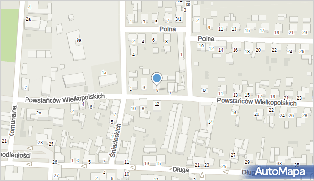 Nowy Tomyśl, Powstańców Wielkopolskich, 5, mapa Nowy Tomyśl