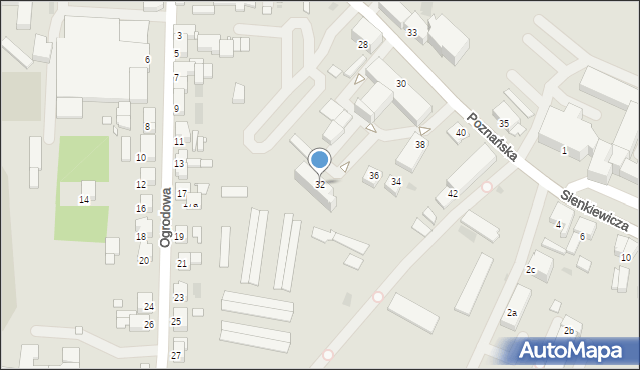 Nowy Tomyśl, Poznańska, 32, mapa Nowy Tomyśl