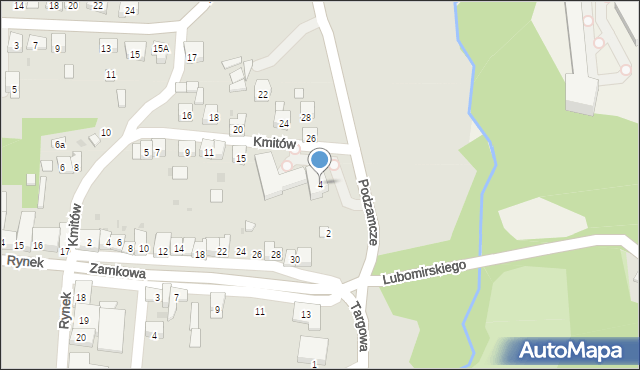 Nowy Wiśnicz, Podzamcze, 4, mapa Nowy Wiśnicz