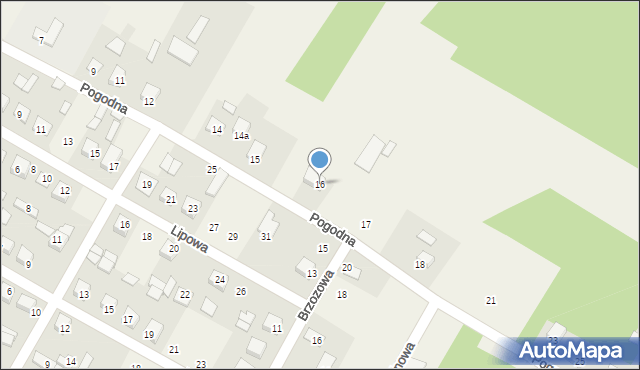 Nurzec-Stacja, Pogodna, 16, mapa Nurzec-Stacja