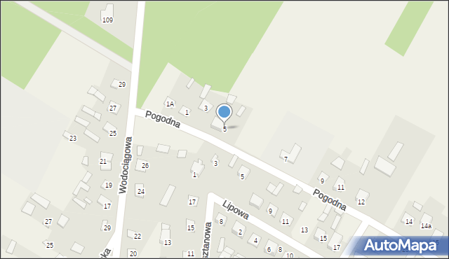 Nurzec-Stacja, Pogodna, 5, mapa Nurzec-Stacja